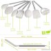 ELFRhino Cooking Utensil Set Home Kitchen Cooking Utensils Tool and Gadget Set of 7 Includes Slotted Spoon Spatula Spaghetti Server Slotted Spatula Potato Masher Long Spoon Ladle - B07F31XND8